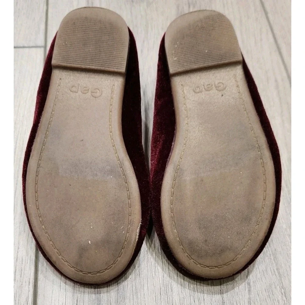 Gap Kids Red Velvet Unicorn Flats Slip On‎ Girls Shoes Size 8